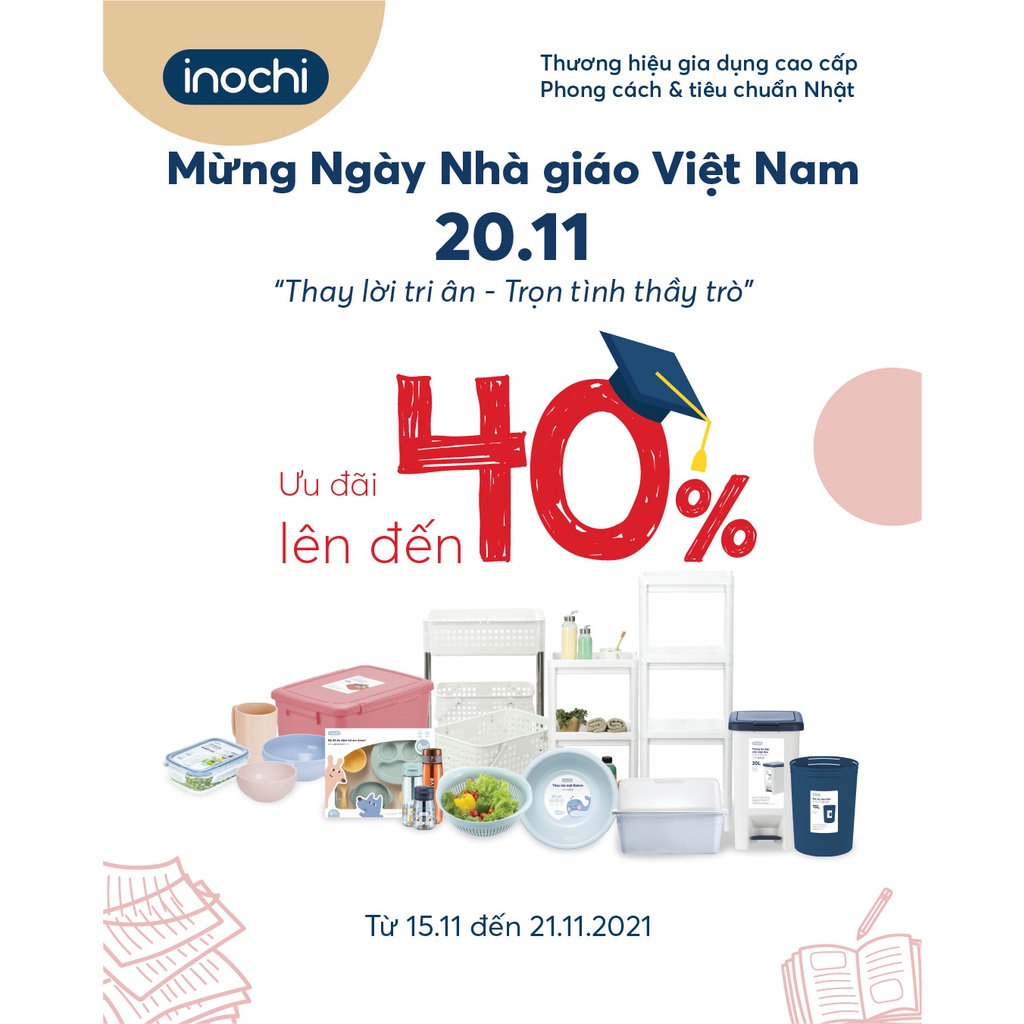 [ Bộ sưa tập ] Hộp thủy tinh đựng thực phẩm (tròn, vuông, chữ nhật) chính hãng INOCHI - Tiêu chuẩn nhật bản.