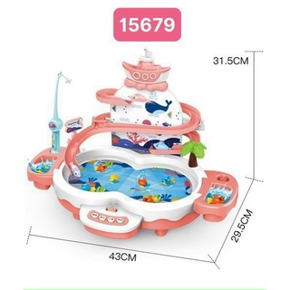 Đồ Chơi Câu Cá Thác Nước 3in1 Có Dây Sạc USB 156-79 Chọn Màu Ngẫu Nhiên