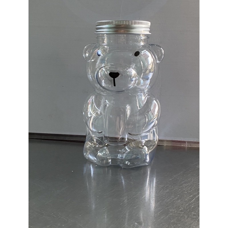 Bình nhựa dâu, thơm, trứng, con gấu