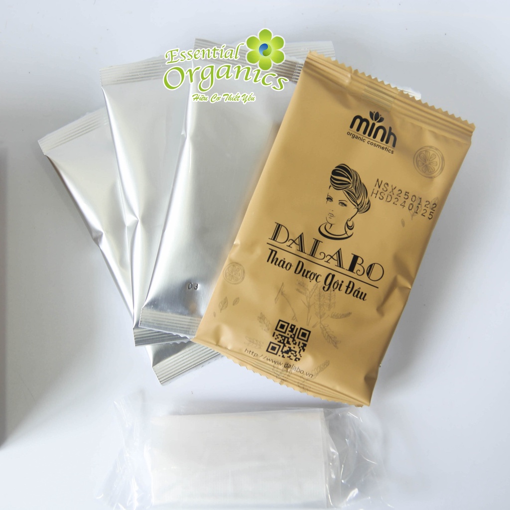 Bột nhuộm tóc Dalabo thuốc nhuộm tóc tự nhiên an toàn, nhuộm tóc thảo dược không hoá chất MÀU ĐEN