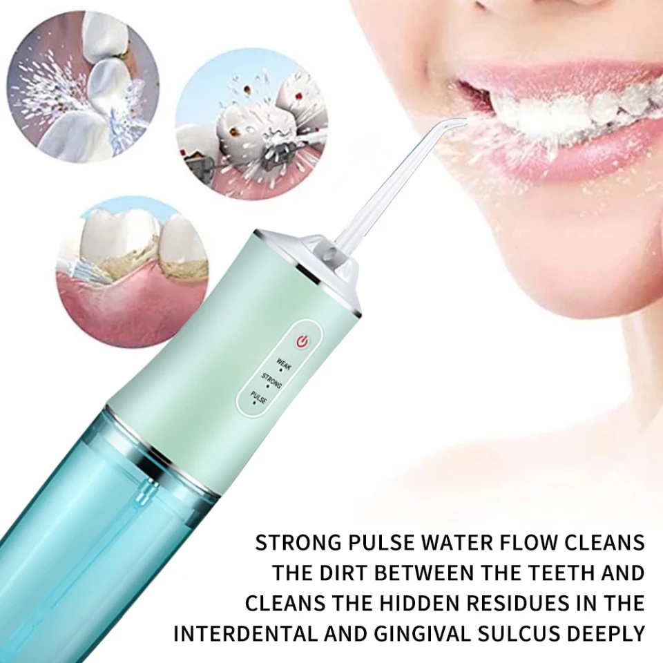 Máy Tăm Nước cầm tay Oral Irrigator - Tăm nước vệ sinh răng miệng công nghệ Châu Âu - 3 chế độ