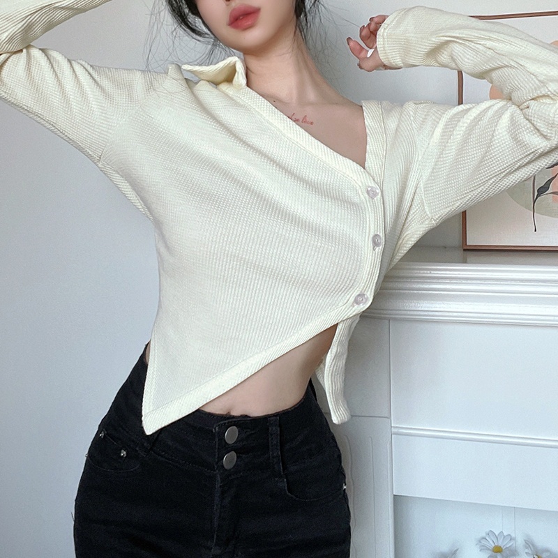 Áo Thun Tay Dài Thiết Kế Độc Đáo Thời Trang Mùa Hè Quyến Rũ Cho Nữ