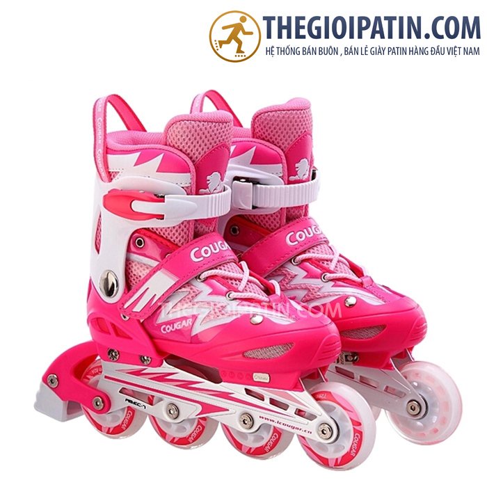 Giày trượt patin Cougar 835LSG có đèn màu đỏ, vàng, xanh, đen - bao giá thị trường