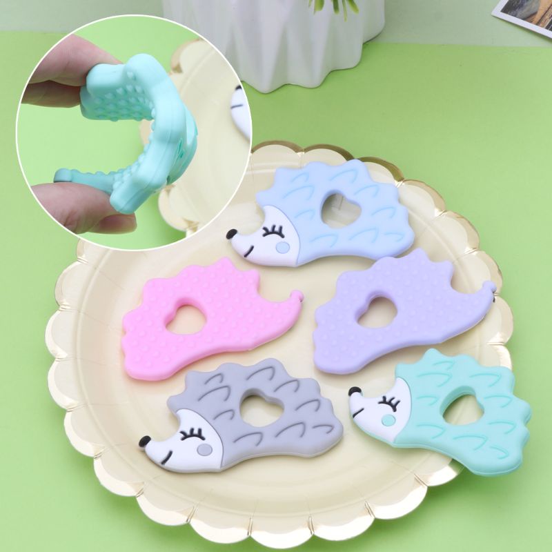 Đồ Chơi Gặm Nướu Hình Nhím Bằng Silicone Không BPA Dành Cho Trẻ Em