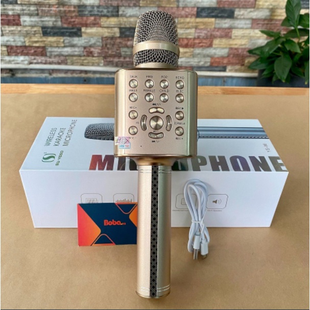 Micro Karaoke YS-96 Kèm Loa Bluetooth Cao Cấp, Micro Bluetooth 3in1 - Hiệu Chỉnh Được Bass Treble Ấn Tượng