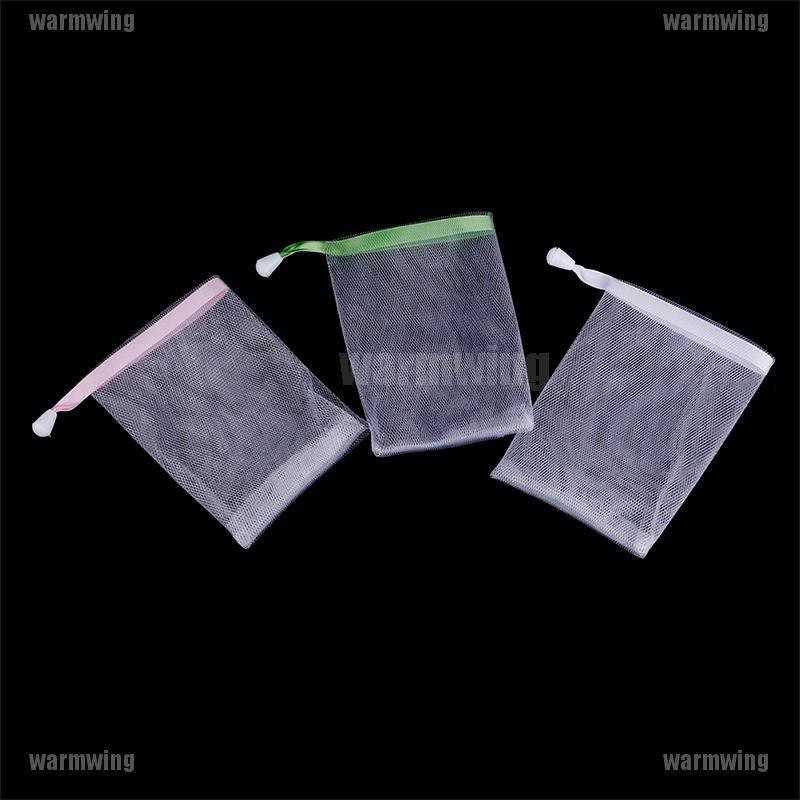 [WMW] Túi Lưới Đựng Xà Phòng Tẩy Tế Bào Chết Cỡ Nhỏ Bằng Nylon Có Dây Rút