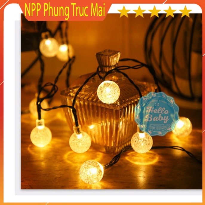 Đèn led bi bọt nước đèn nhấp nháy trang trí giáng sinh, tết - Dây đèn led loại 9M ánh sáng vàng và đổi màu