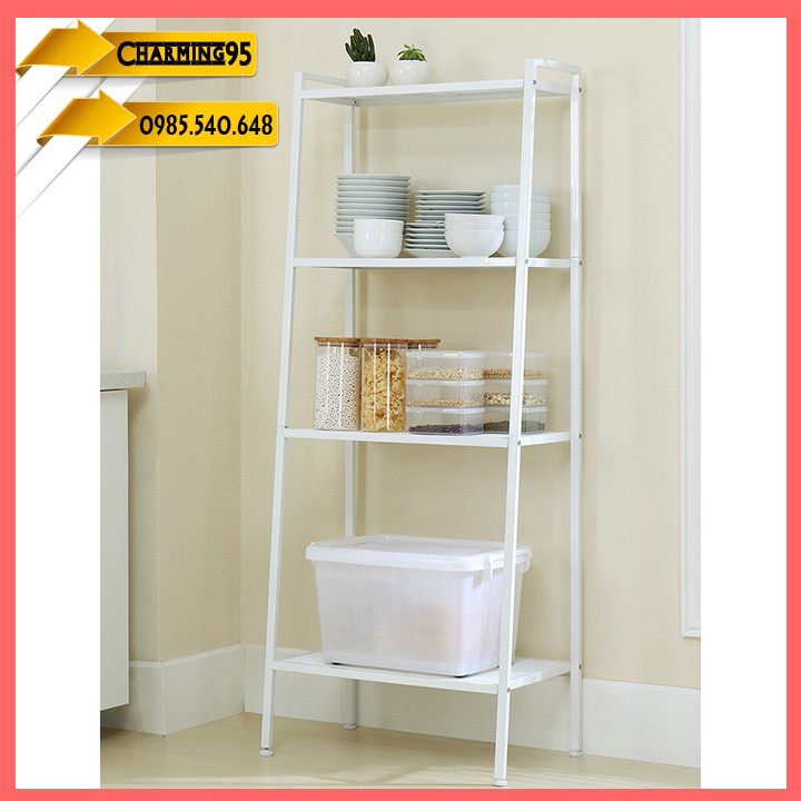 Kệ đa năng bếp/sách/trang trí khung thép hình thang 4 tầng 60x35x147 RE0265