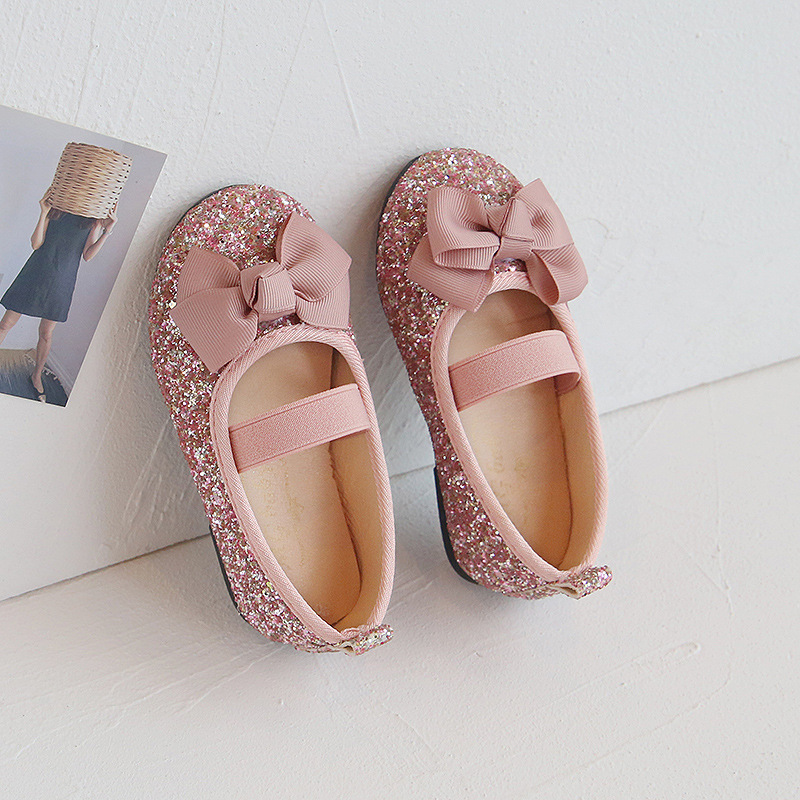 Giày búp bê đính kim tuyến lấp lánh xinh xắn dành cho bé gái từ 2-6 tuổi