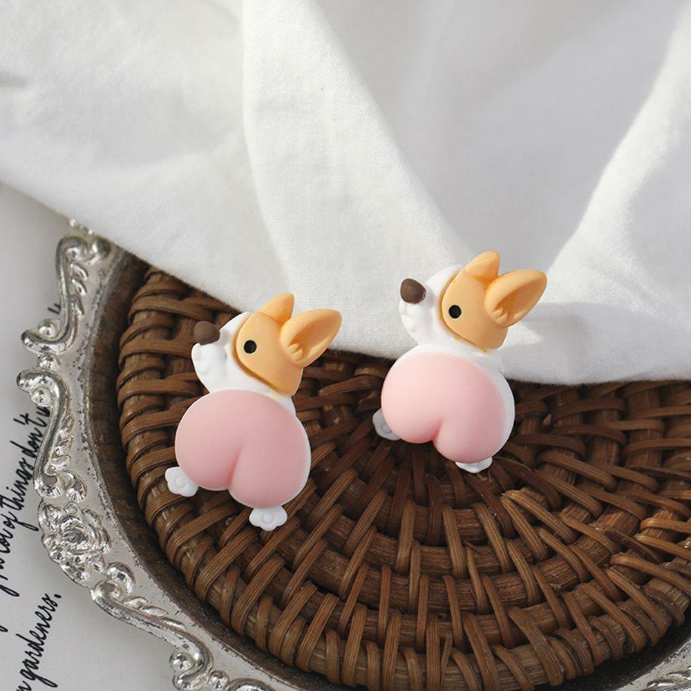 Bông Tai Hoạt Hình Kiểu Hàn Quốc Bất Đối Xứng Hình Chuột Mickey / Cậu Bé Bút Chì