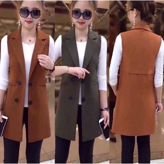 ÁO VEST GHILE UMI QUẢNG CHÂU cao cấp dáng dài cho nữ