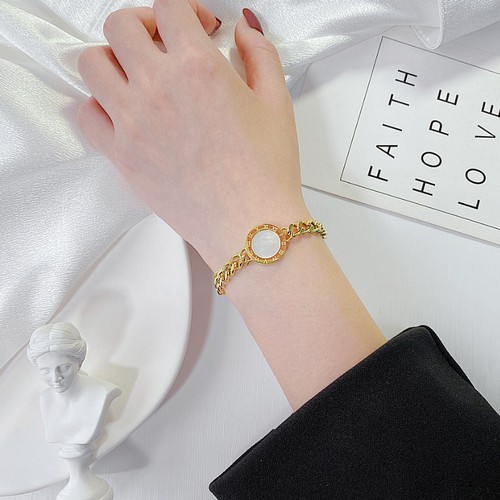 Lắc Tay Dây Xích 2 Mặt Trắng Đen Thép Titan Ko Rỉ TT 3618