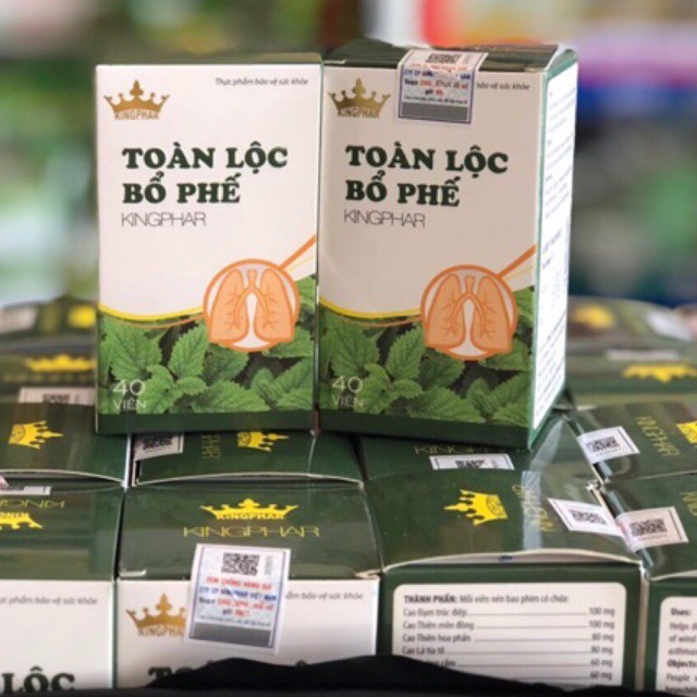 Toàn lộc bổ phế Kingphar - Giúp bổ phế, giảm ho do gió, cảm lạnh, ho lâu ngày (40 viên)