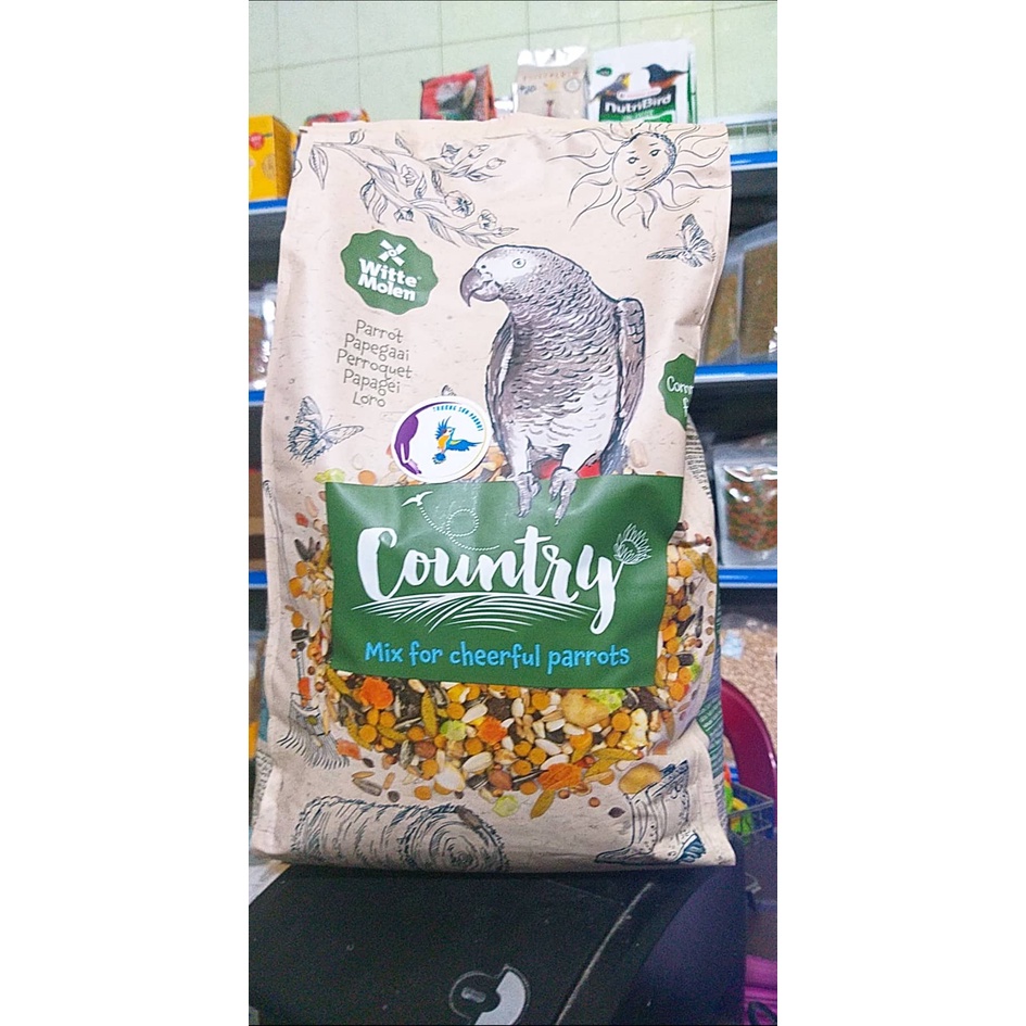 Hạt trộn cao cấp WITTE MOLEN COUNTRY dành cho vẹt xám, sun, xích, vẹt size trung và size lớn của Hà Lan