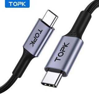 Cáp sạc nhanh TOPK AP35 cổng Type-C 100W PD QC4.0 Cáp USB C Bện Ni Lông Cho Huawei Xiaomi