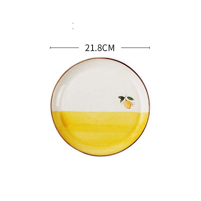 Đĩa gốm sứ cao cấp - Lòng sâu tô màu layout siêu xinh