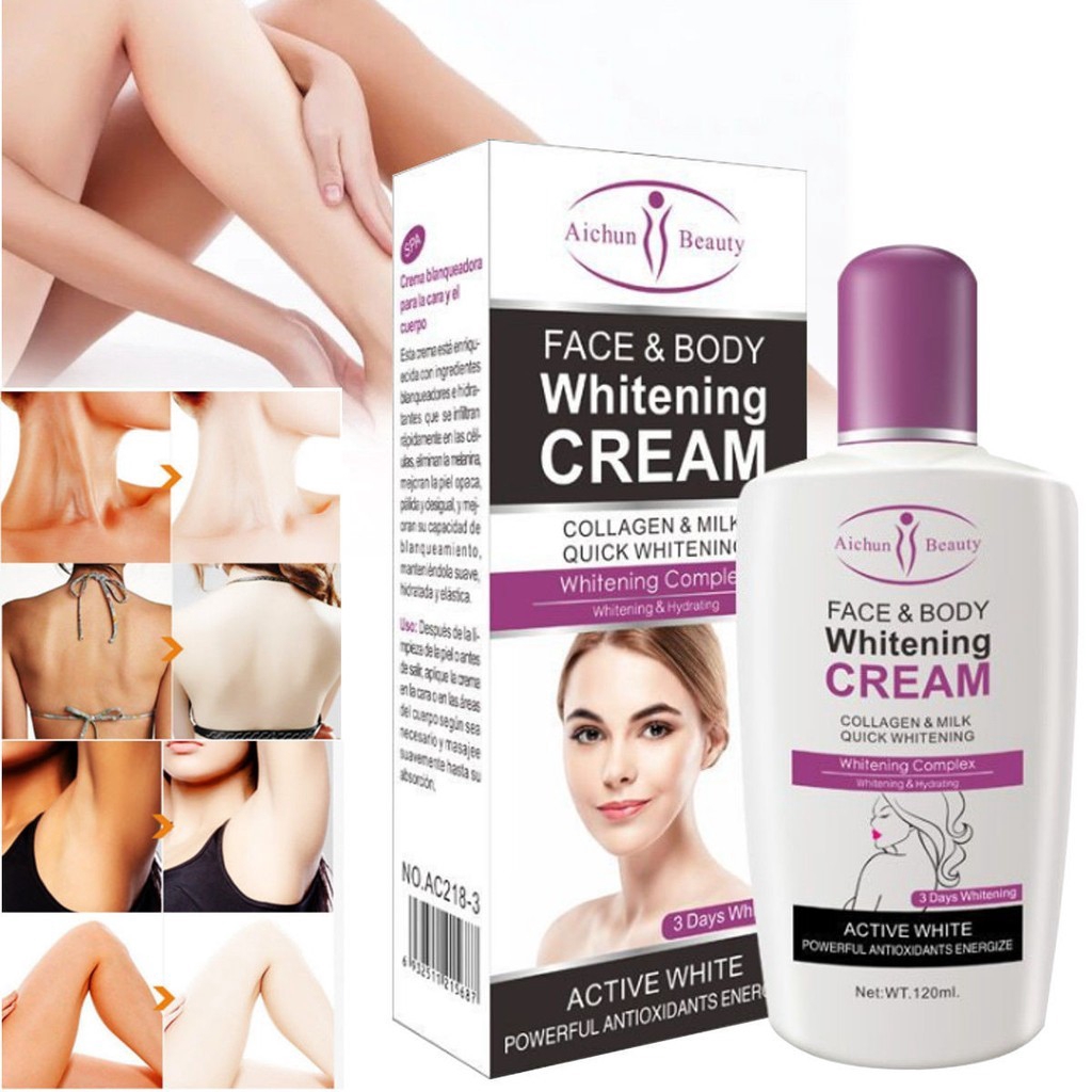 [Hàng mới về] Kem dưỡng trắng da toàn thân Aichun Beauty chăm sóc da hiệu quả 120ml