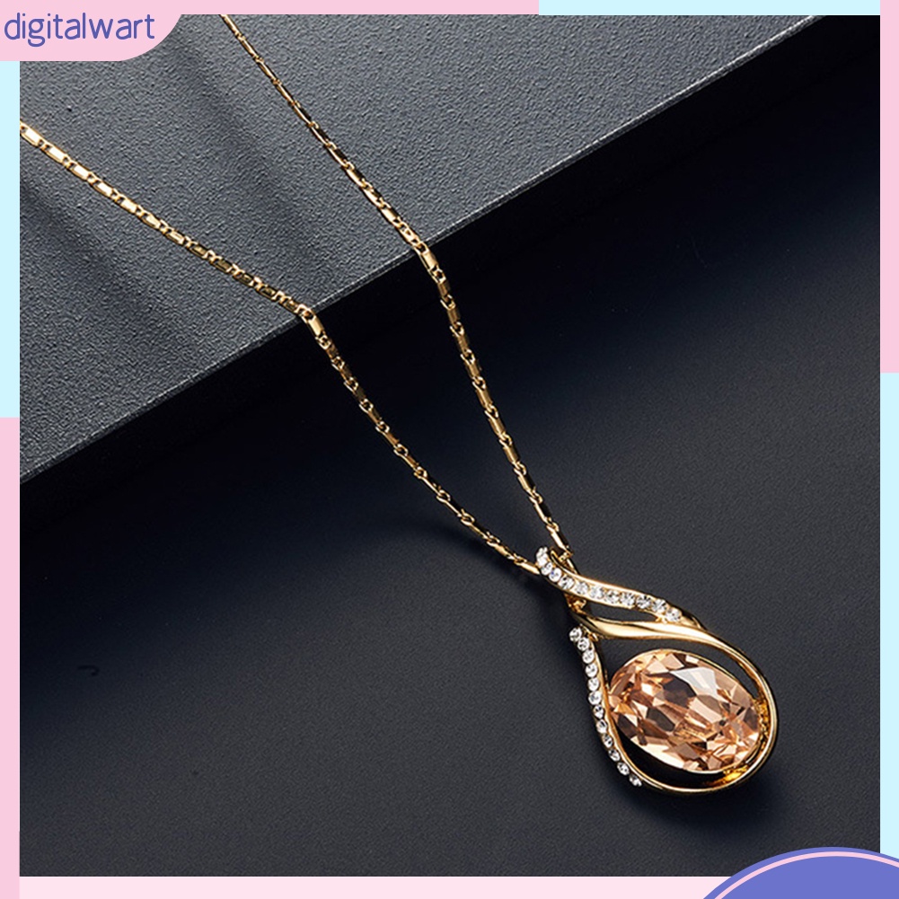 Set Vòng cổ Và Đôi Khuyên Tai Đính Đá Thời Trang Thanh Lịch Dành Cho Nữ