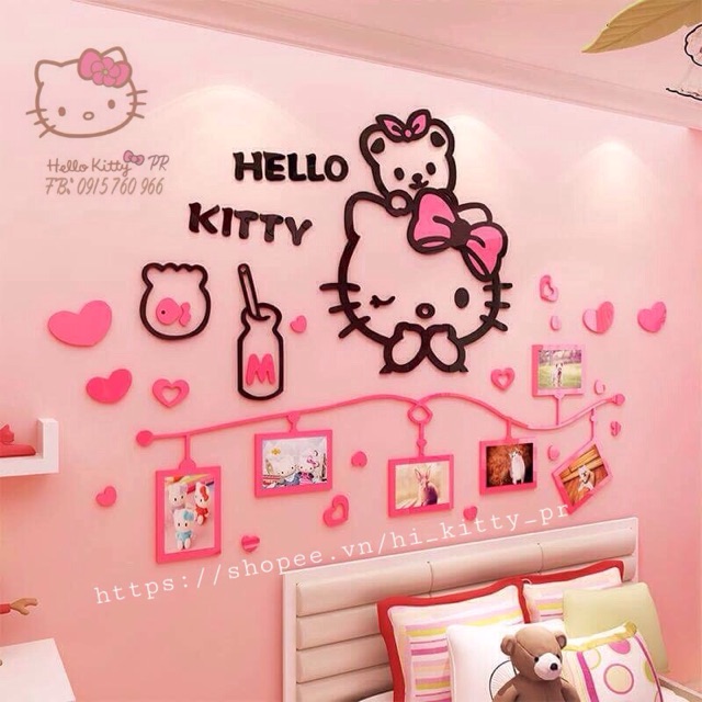 Decal 3D size 140*93cm Hello Kitty