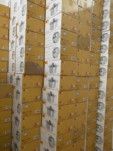 Nồi inox 3 đáy nắp kính FiveStar 20cm N203DG