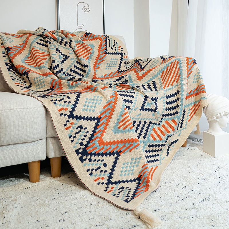 Chăn Dệt Kim Thoáng Khí Phong Cách Bohemian