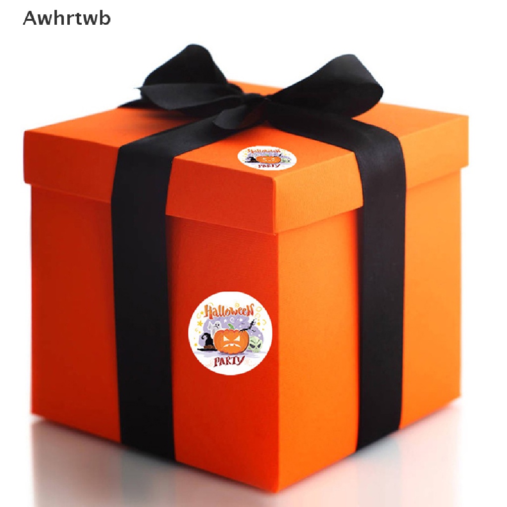 Set 500 Nhãn Dán 1 / 1.5 Inch Hình Bí Ngô Trang Trí Halloween