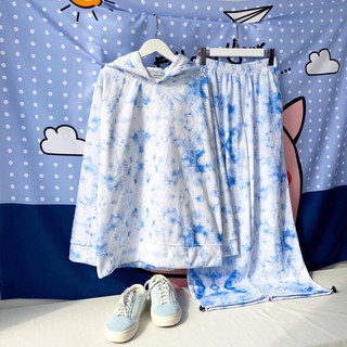 UNISEX - SET ĐỒ THU ĐÔNG - SET QUẦN ÁO UNISEX NAM NỮ - HOODIE LOANG MÀU - ÁO NỈ LOANG MÀU - QUẦN ỐNG RỘNG LOANG MÀU