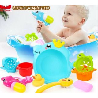 {THANH LÝ LỖ} Set đồ chơi nhà tắm kèm súng phun nước 9 chi tiểt
