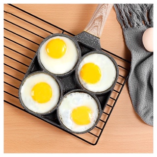 Chảo đá chiên trứng 4 ngăn chống dính cao cấp dùng được bếp từ