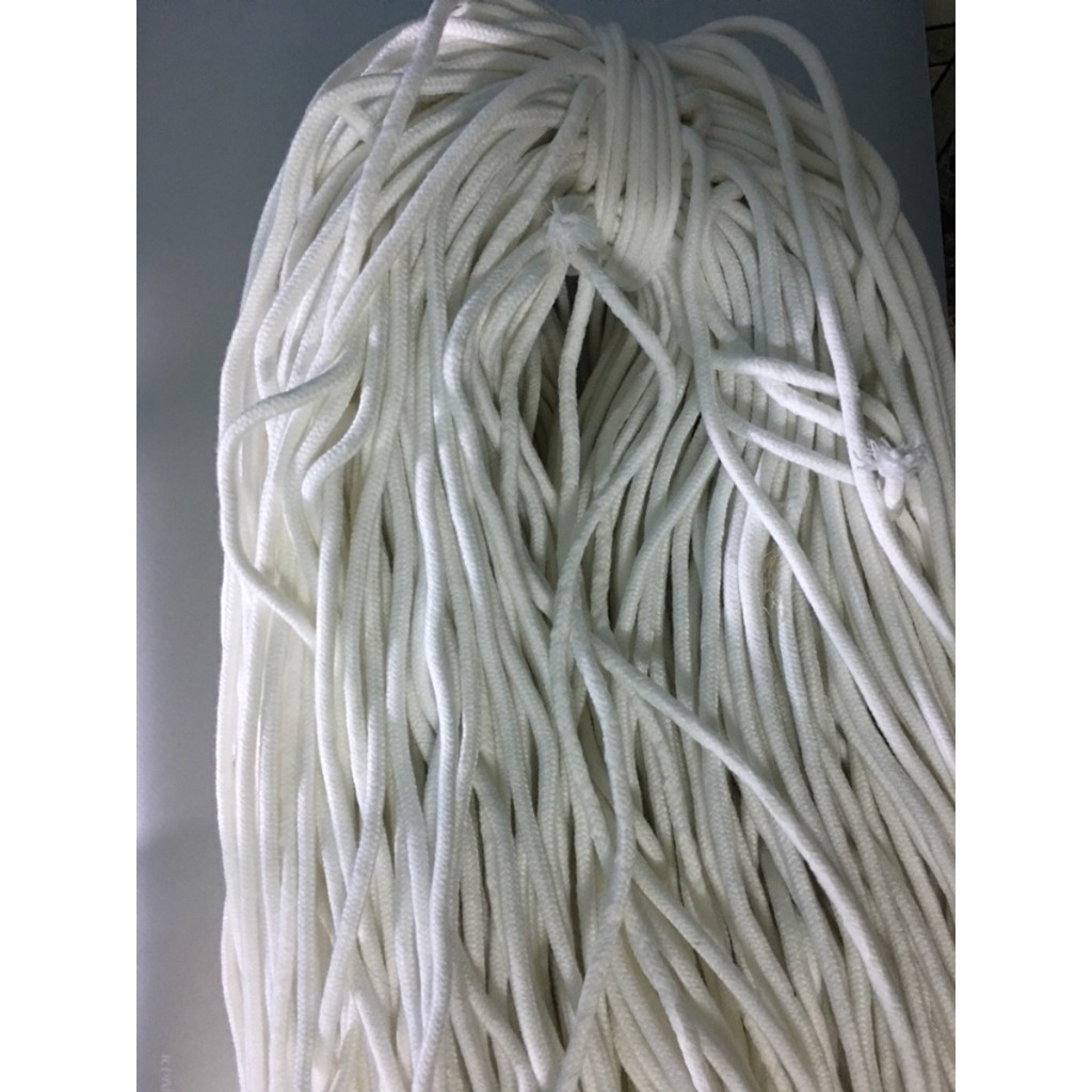 Dây macrame 4mm trắng trơn, chuyên dùng làm túi xách, 1kg.