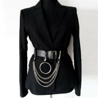 Belt chain thắt lưng khoen dây xích unisex da pu