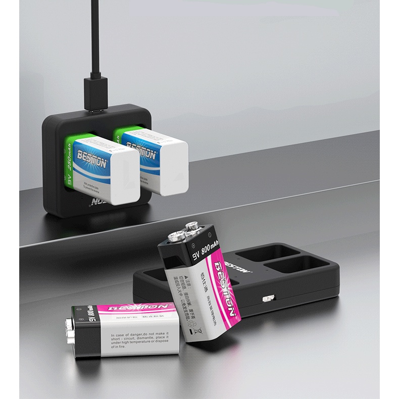 Pin sạc Lithium 9V 800mAh Beston - Pin micro, đồng hồ đo điện, máy nghe nhạc, đèn pin...
