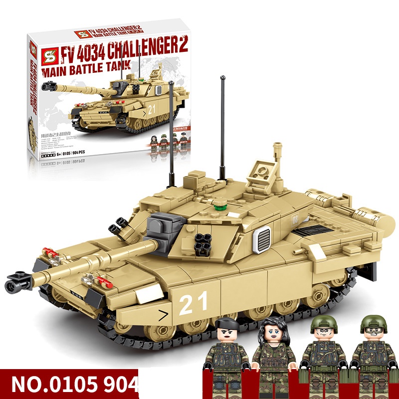 Bộ Xếp Hình SY0105 - Lắp Ráp Xe Tăng Chiến Đấu Chủ Lực FV 4034 Challenger II Với 904 Chi Tiết