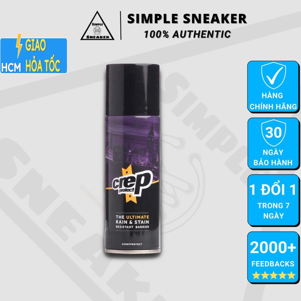 Bình Xịt Nano Crep Protect Spray Chống Thấm 💙CHÍNH HÃNG💙 Chai Xịt Nano Crep Bảo Vệ Giày Không Bám Dơ Không Ướt 200ml