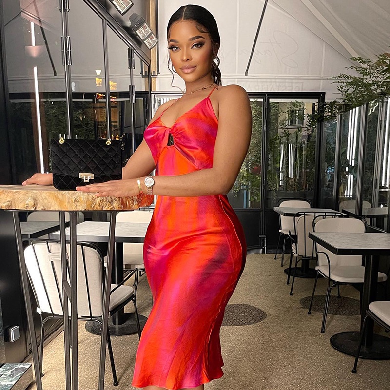 Đầm Sát Nách Hở Lưng Quyến Rũ Hợp Thời Trang Cho Nữ