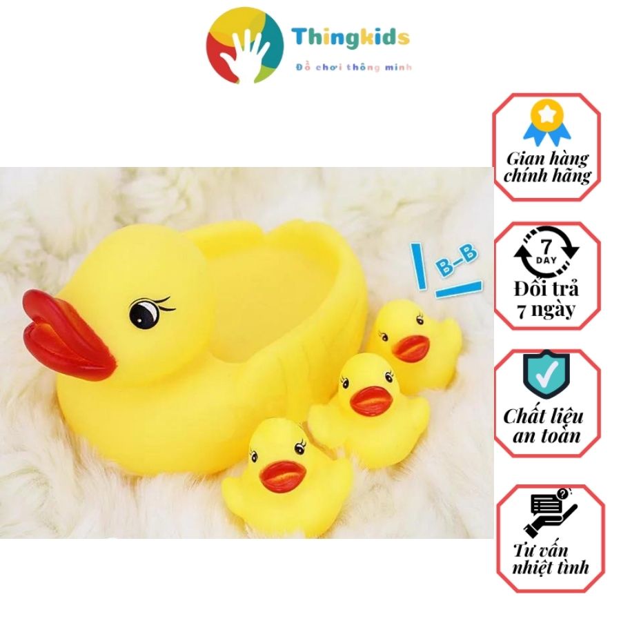 Set 6 con vịt thả bồn tắm bóp kêu chip chip vui nhộn - Thingkids