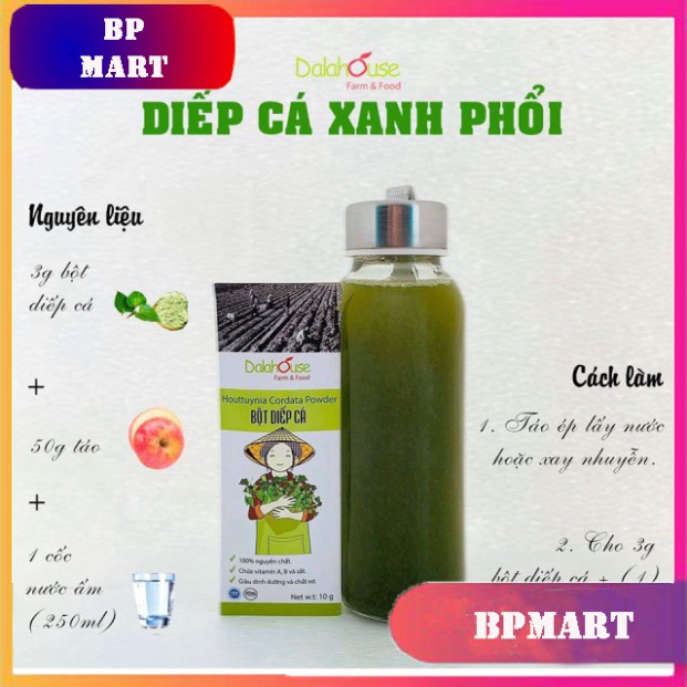 Bột Diếp Cá Nguyên Chất 100% Hộp 60Gr - Dalahouse - Sấy Lạnh Tiêu Chuẩn FDA