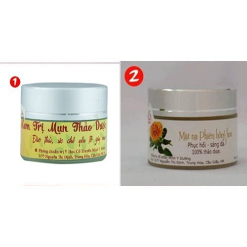 Bộ đôi Kem Mụn Và kem Phục Hồi kết hợp giúp Da trắng, sáng, hết mụn, se khít lỗ chân lông_ Minh Y ĐƯờng