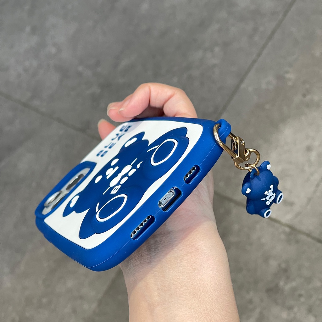 Ốp Điện Thoại Silicon In Hình Gấu Klein Cho Iphone 6 6s 7 8 plus X XR XS 11 12 13 Pro max