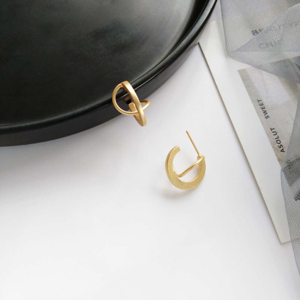 Hoa Tai Dáng Dài Thiết Kế Hình Học Sáng Tạo Cho Nữ