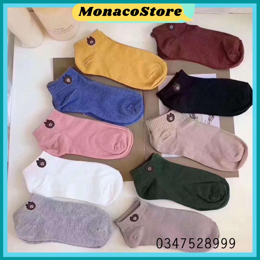 Set 10 đôi tất gấu🍁FREESHIP🍁Tất Gấu Brown loại 1 - MonacoStore