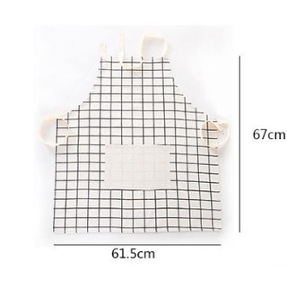 Tạp dề vải lanh caro