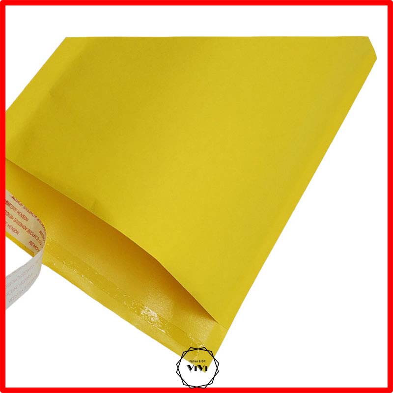 Túi bong bóng giấy Kraft chống sốc màu vàng – ViVi_Gift