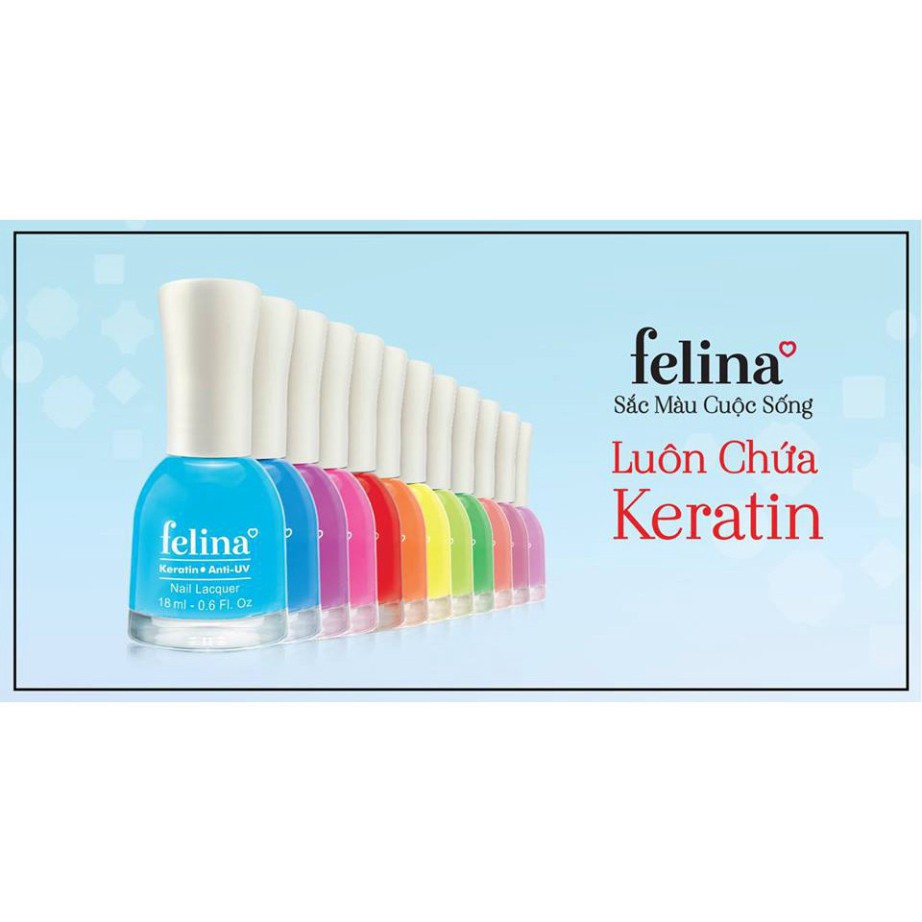 Sơn móng tay Felina 18ml - Màu Đỏ Đô - Code CS381