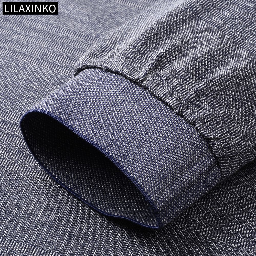 Áo Thun Polo Cotton Tay Dài Kẻ Sọc 3 Màu Thời Trang Thu Đông Cho Nam