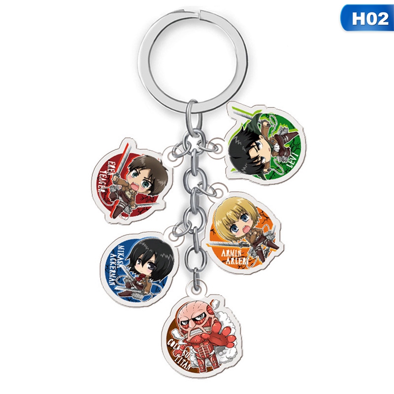 flowersqueen Móc Khóa Kim Loại Phong Cách Phim Attack On Titan