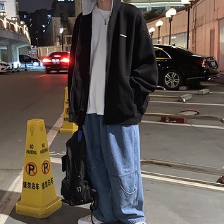 Áo khoác thể thao dáng rộng thời trang xuân thu phong cách Hong Kong cho nam và nữ
