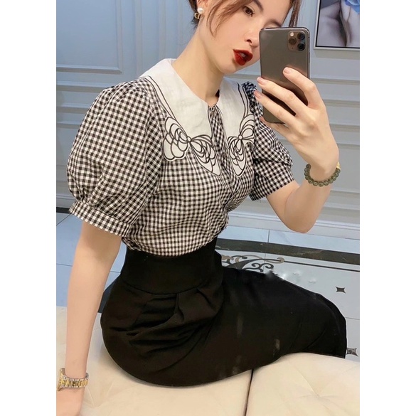 Áo sơ mi kẻ caro phong cách hàn quốc trẻ trung mặc đi chơi đi làm chất liệu mềm mịn không nhăn nhàu A50