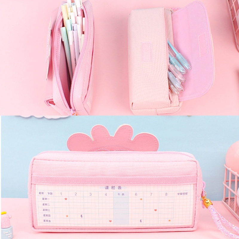 Túi Đựng Bút Cao Cấp Có Khóa Kéo In Họa Tiết Dễ Thương