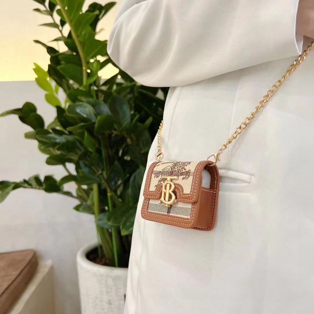 Vỏ Bảo Vệ Hộp Sạc Tai Nghe AirPods Pro 1/2/3 Bằng Da Phong Cách Mới Thời Trang